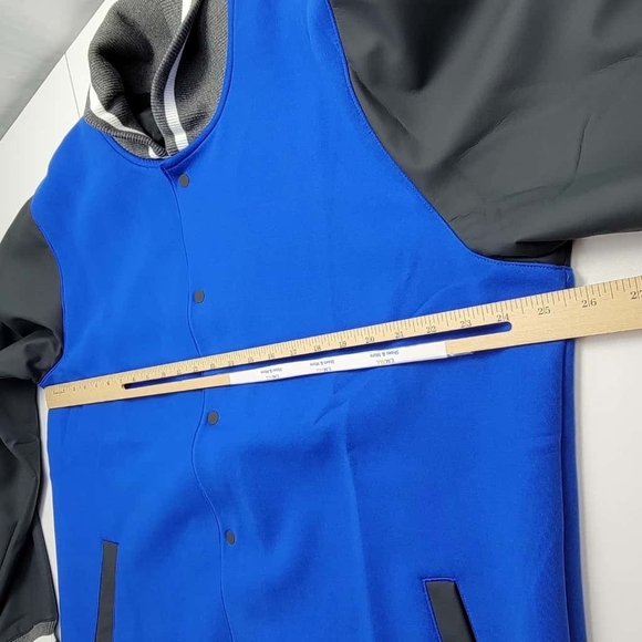 Nike Letterman Football Bomber Jacket Blue Gray DJ5971-493 Men’s Size XL New - Picture 7 of 9